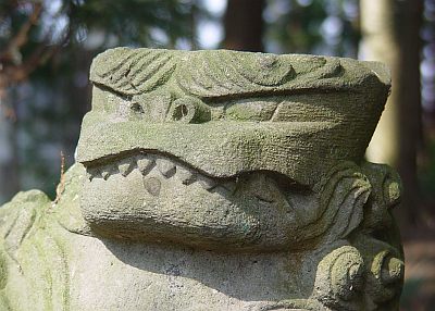 西郷神社吽の顔